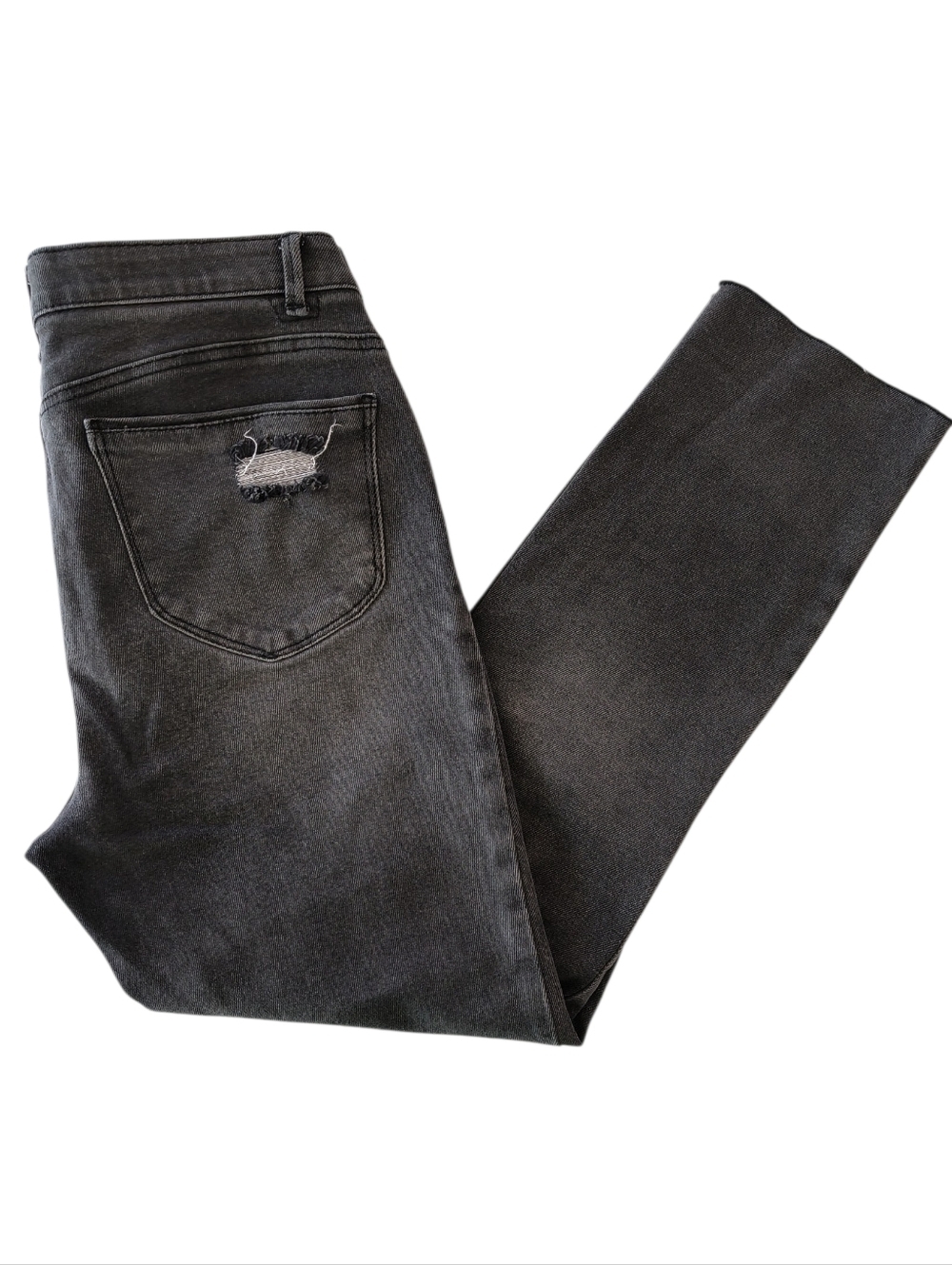 Democracy Faded  Black "Ab" Technology Straight-Leg Button Fly Jeans Size 10